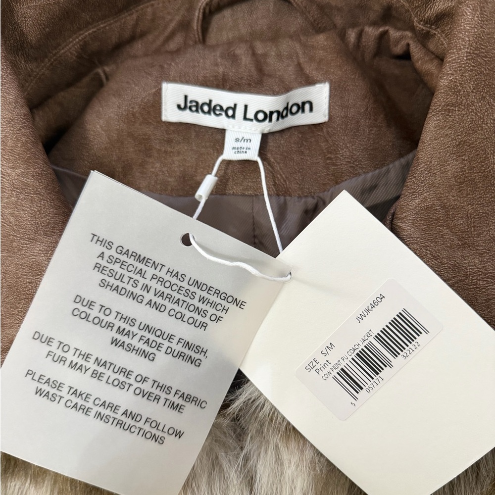 Jaded London - Lorax Cow Faux Fur Jacket - Picture 3 of 3